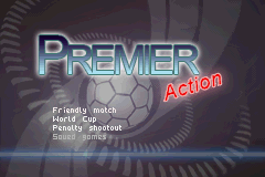 Premier Action Soccer Title Screen